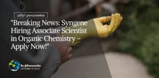 "Breaking News: Syngene Hiring Associate Scientist in Organic Chemistry - Apply Now!"