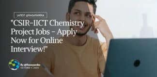 CSIR-IICT Chemistry Project Jobs Recruitment - Apply Online Now