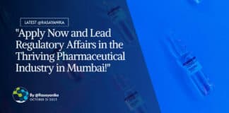 "Apply Now and Lead Regulatory Affairs in the Thriving Pharmaceutical Industry in Mumbai!"