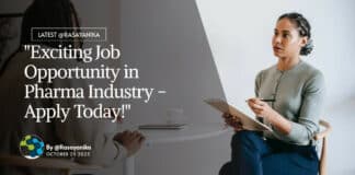 "Exciting Job Opportunity in Pharma Industry - Apply Today!"