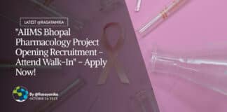 AIIMS Bhopal Pharmacology Project Opening Recruitment - Attend Walk-In