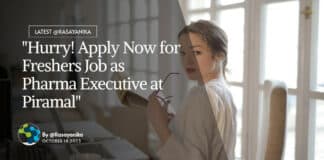 Freshers Job! Pharma Executive Recruitment at Piramal, Apply Online Now!