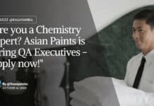 "Are you a Chemistry expert? Asian Paints is hiring QA Executives - Apply now!"