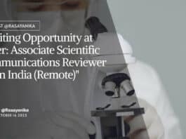 Associate Scientific Communications Reviewer at Pfizer For Pharma
