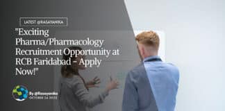 "Exciting Pharma/Pharmacology Recruitment Opportunity at RCB Faridabad - Apply Now!"