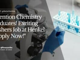 Freshers Job at Henkel - Chemistry Candidates Apply Online Now!