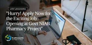 Govt NIAB Pharmacy Project - Apply Online Now!