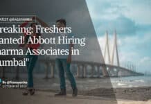 Freshers Pharma Job Alert: Associate at Abbott