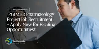 PGIMER Pharmacology Project Job Recruitment - Applications Invited Now!