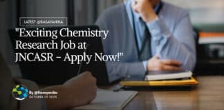 JNCASR Chemistry Research Job Recruitment - Applications Invited Now!