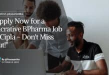 "Apply Now for a Lucrative BPharma Job at Cipla - Don't Miss Out!"