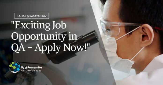 "Exciting Job Opportunity in QA - Apply Now!"