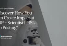 "Discover How You Can Create Impact at USP - Scientist I, RSL Job Posting"