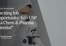 "Exciting Job Opportunity: Join USP as a Chem & Pharma Scientist!"