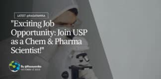 "Exciting Job Opportunity: Join USP as a Chem & Pharma Scientist!"