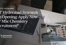 "IIT Hyderabad Research Job Opening: Apply Now for MSc Chemistry Recruitment!"