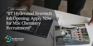 "IIT Hyderabad Research Job Opening: Apply Now for MSc Chemistry Recruitment!"