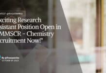 AIMMSCR Research Job - Chemistry Recruitment