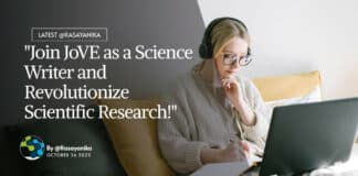 "Join JoVE as a Science Writer and Revolutionize Scientific Research!"
