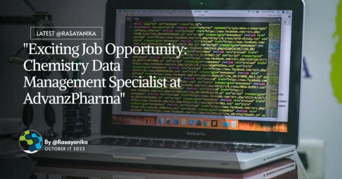 Chemistry Data Management Specialist at AdvanzPharma