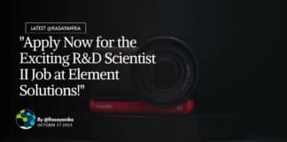 "Apply Now for the Exciting R&D Scientist II Job at Element Solutions!"