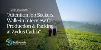 "Attention Job Seekers! Walk-in Interview for Production & Packing at Zydus Cadila"