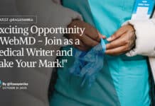 "Exciting Opportunity at WebMD - Join as a Medical Writer and Make Your Mark!"