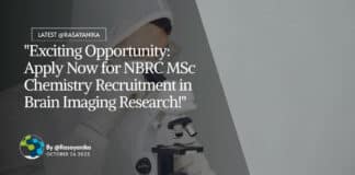 "Exciting Opportunity: Apply Now for NBRC MSc Chemistry Recruitment in Brain Imaging Research!"