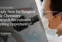 "Apply Now for Syngene MSc Chemistry Research Recruitment - Exciting Opportunity!"