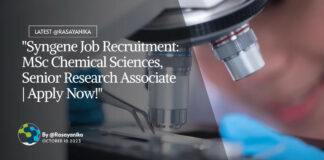 "Syngene Job Recruitment: MSc Chemical Sciences, Senior Research Associate | Apply Now!"