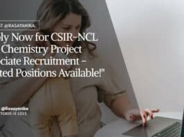 "Apply Now for CSIR-NCL MSc Chemistry Project Associate Recruitment - Limited Positions Available!"