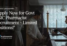 Govt ESIC Pharmacist Recruitment