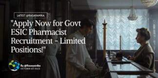 Govt ESIC Pharmacist Recruitment