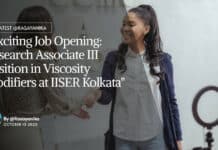 "Exciting Job Opening: Research Associate III Position in Viscosity Modifiers at IISER Kolkata"