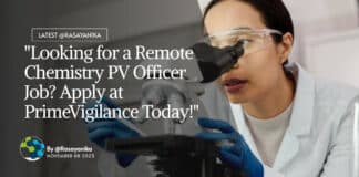 Chemistry PV Officer Job at PrimeVigilance, Apply Online