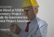 "Get Hired at NISER Chemistry Project - Walk-In-Interview for Senior Project Associate"