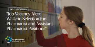 "Job Vacancy Alert: Walk-in Selection for Pharmacist and Assistant Pharmacist Positions"