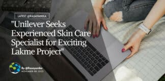 Lakme Pharma Job Opening - Apply For Skin Care Project Leader