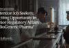 "Attention Job Seekers: Exciting Opportunity in Senior Regulatory Affairs at BioGeneric Pharma"