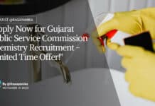 Gujarat Public Service Commission Chemistry Recruitment, Apply Online