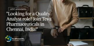"Looking for a Quality Analyst role? Join Teva Pharmaceuticals in Chennai, India!"