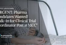 "URGENT: Pharma Candidates Wanted! Walk-In for Clinical Trial Coordinator Post at MCC"