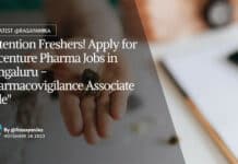 "Attention Freshers! Apply for Accenture Pharma Jobs in Bengaluru - Pharmacovigilance Associate Role"