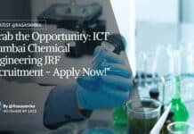 "Grab the Opportunity: ICT Mumbai Chemical Engineering JRF Recruitment - Apply Now!"