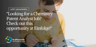 "Looking for a Chemistry Patent Analyst Job? Check out this opportunity at Einfolge!"