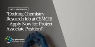"Exciting Chemistry Research Job at CSMCRI - Apply Now for Project Associate Position!"
