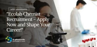 "Ecolab Chemist Recruitment - Apply Now and Shape Your Career!"