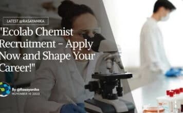 Ecolab Chemist Recruitment – Apply Now and Shape Your Career! "Ecolab Chemist Recruitment - Apply Now and Shape Your Career!"