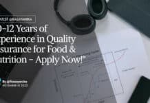 "10-12 Years of Experience in Quality Assurance for Food & Nutrition - Apply Now!"