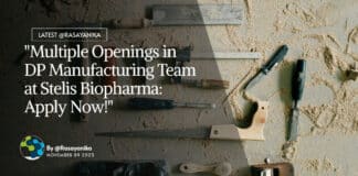 "Multiple Openings in DP Manufacturing Team at Stelis Biopharma: Apply Now!"